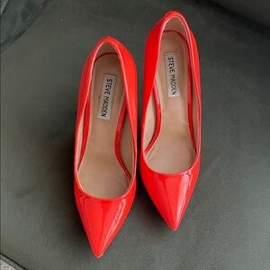 Steve Madden Corral Patent Pointed Toe Pumps